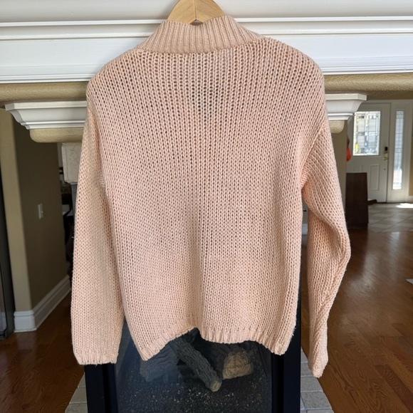 Vintage Hand Knit Grandma Cottagecore Cardigan Fishermans Sweater Small - Picture 6 of 6